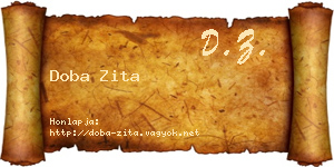 Doba Zita névjegykártya