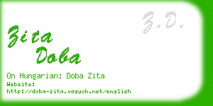 zita doba business card